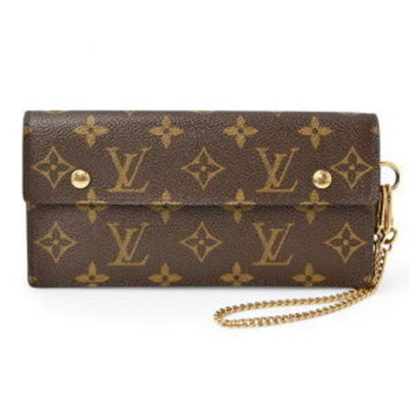 Louis Vuitton Wallet chain long Portefeuille Accordon Monogram - Picture 1 of 9